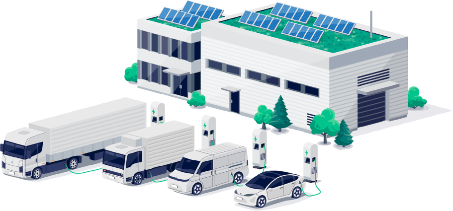 Commercial energy solutions with solar and EV charging